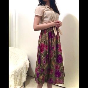 Floral midi skirt-Size 0
